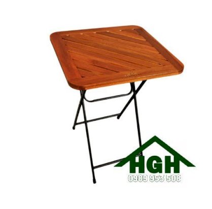 Bàn xếp cafe mặt gỗ chân sắt HGH303