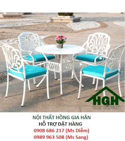 Bàn ghế cafe sân vườn ngoài trời giá rẻ HGH546