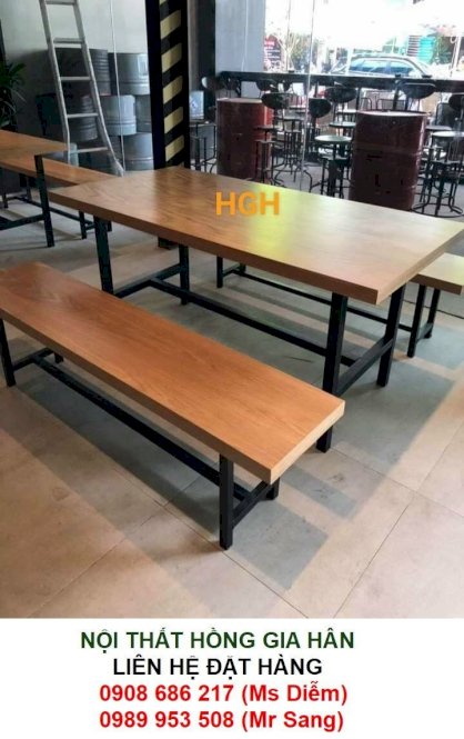 Bộ bàn ghế gỗ nhà hàng HGH880