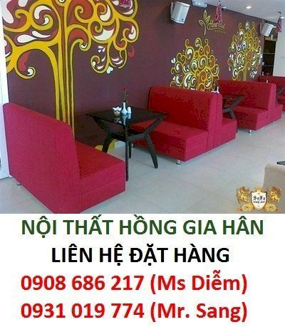 Ghế sofa quán ăn vải nỉ cao cấp HGH846