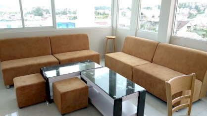 Bàn ghế sofa vải da phòng khách sang trọng HGH851