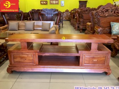Tủ tivi sofa hiện đại gỗ hương đá 2m TTV37