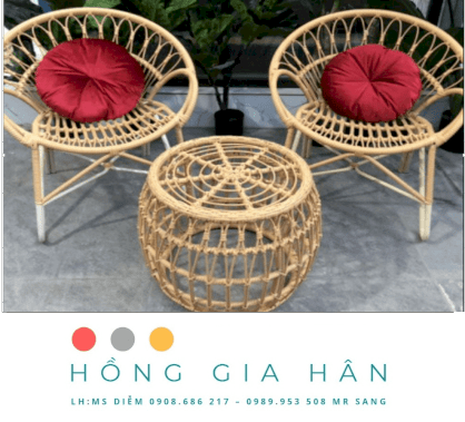 Ghế bành 3 chân cánh hoa HGH PS02