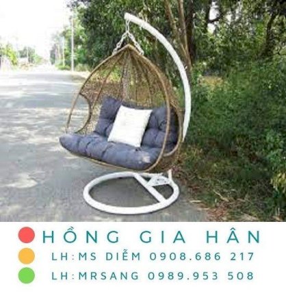 Xích đu mây nhựa Hồng Gia Hân XD240