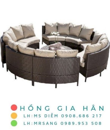 Sofa mây nhựa Hồng Gia Hân SM210