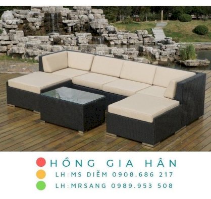 Sofa mây nhựa Hồng Gia Hân SM345