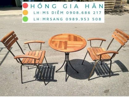 Bàn ghế cafe, quán ăn giá rẻ Hồng Gia Hân GG204