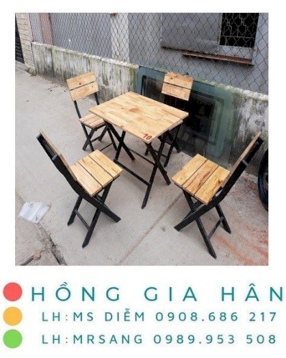 Bàn ghế cafe, quán ăn giá rẻ Hồng Gia Hân GG207