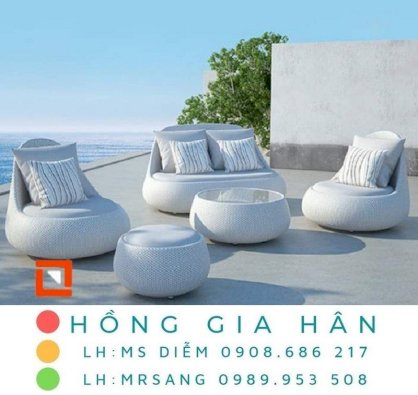Sofa mây nhựa Hồng Gia Hân SF506b