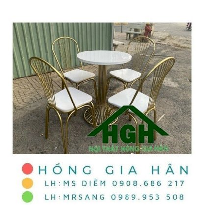 Bàn ghế cafe Tp HCM Hồng Gia Hân MS233