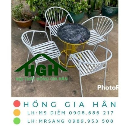 Bàn ghế cafe Tp HCM Hồng Gia Hân MS245