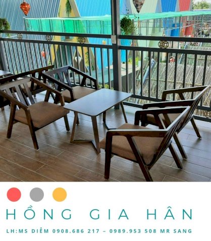 Bàn ghế cafe Tp HCM Hồng Gia Hân MS232