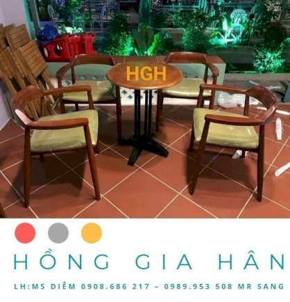 Bàn ghế cafe Tp HCM giá tốt Hồng Gia Hân MS601