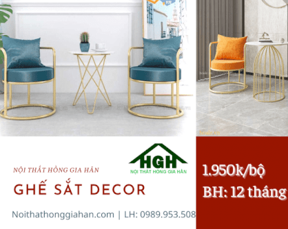 Ghế sắt decor Tp.HCM Hồng Gia Hân 014