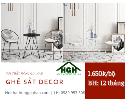 Ghế sắt decor Tp.HCM Hồng Gia Hân 010