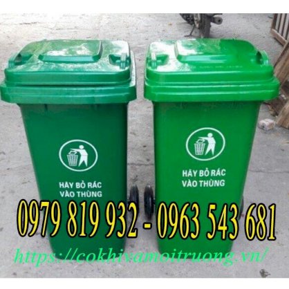 THÙNG ĐỰNG RÁC CÔNG CỘNG 120L XANH LÁ