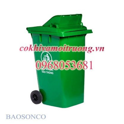 THÙNG RÁC 120 LÍT NẮP HỞ NHỰA HDPE