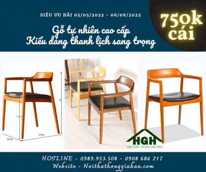 Ghế gỗ phòng ăn Hồng Gia Hân Ms052231
