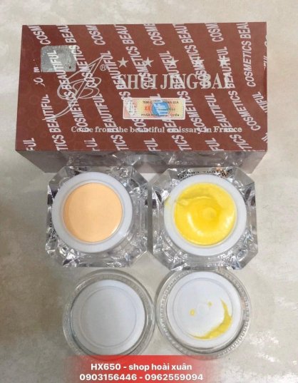 Bộ kem dưỡng da thuỷ tinh bạch ShuiJingBai ngày và đêm kem shui jing bai - kem gỗ đỏ HX650