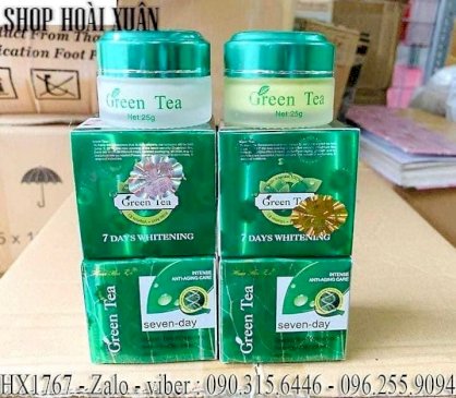 Kem Green Tea Hua shu li Seven Day dưỡng Trắng Da trà xanh dành cho da nám và tàn nhang - HX1767