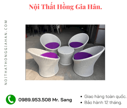 Bàn ghế mây nhựa giá tốt Tp.HCM HGH05121