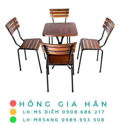 Bàn ghế cafe, quán ăn Tp.HCM Hồng Gia Hân B0702