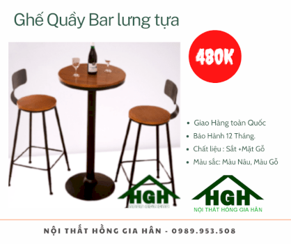 Ghế quầy bar Tp.HCM Hồng Gia Hân G0811