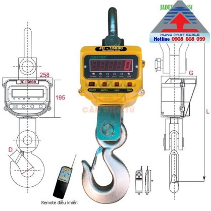 Cân treo điện tử Jadever JC-3T 3 tấn