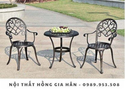 Bàn ghế nhôm đúc ngoài trời Tp.HCM Hồng Gia Hân N101