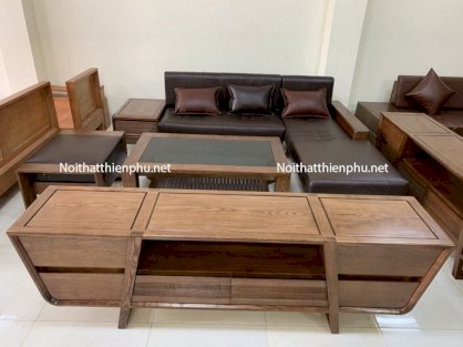 Combo Bộ sofa gỗ kèm kệ tivi  TPC18