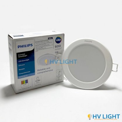 Đèn LED âm trần 6W DN027B G3 LED6 D90 RD Philips