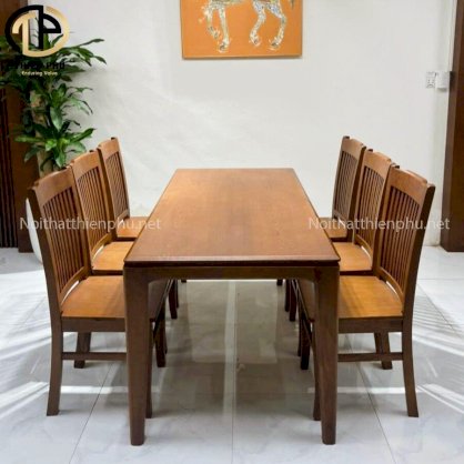 Bộ bàn ăn đẹp gỗ sồi 6 ghế BAG203