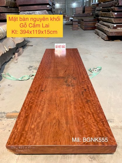Mặt bàn nguyên khối gỗ cẩm lai