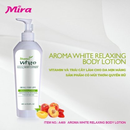 Sữa Dưỡng Trắng Aroma White Relaxing Body Lotion 480ml A469