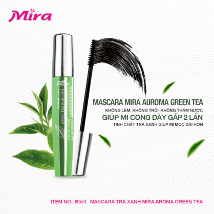 Mascara Trà Xanh Làm Dày và Cong Mi gấp 2 lần Aroma Green Tea Hàn Quốc B553