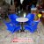 Bộ bàn ghế cà phê nhựa đúc chân inox Hoàng Trung Tín 2020