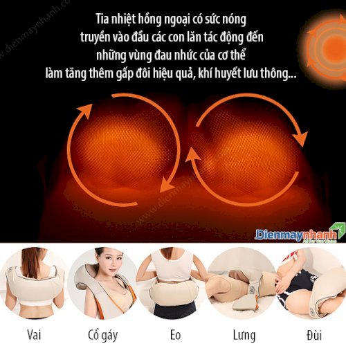 Máy Massage Vai Cổ Gáy Cao Cấp Hàn Quốc,Máy Massage Hồng Ngoại Điều Trị  Giảm Đau Vai Gáy Hiệu Quả