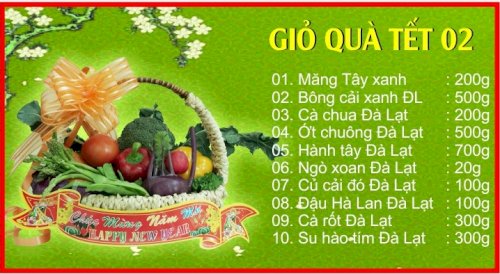 Giỏ quà tết rau sạch 2