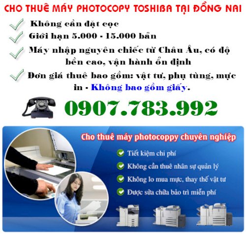 Description: Cho thuê máy photocopy Toshiba tại phường Quang Vinh - Biên Hòa Đồng Nai