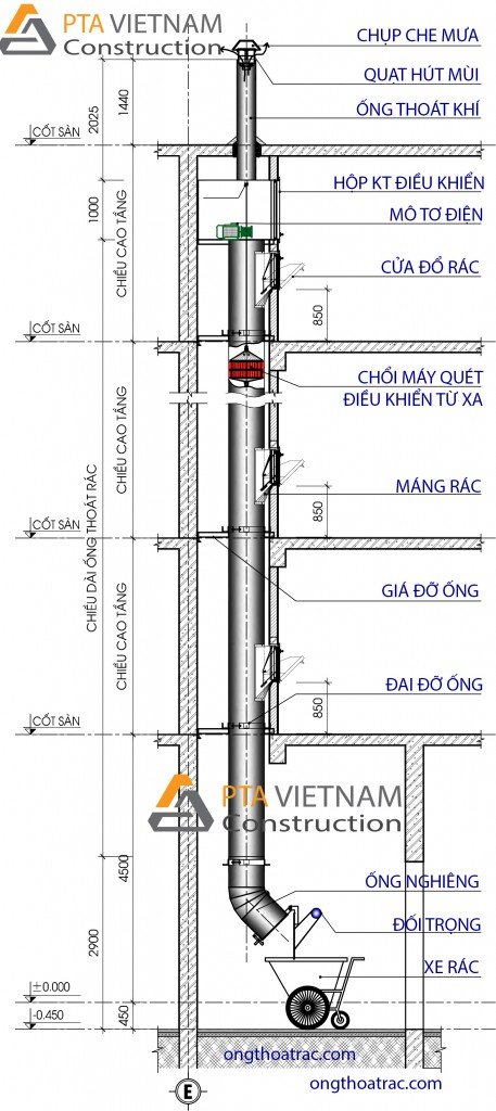 Ống thoát rác PTA