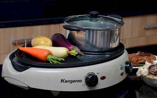 Ná»i láº©u Äiá»n Kangaroo KG96N sá» há»¯u dung tÃ­ch 2.5 lÃ­t, lÃ m báº±ng há»£p kim Inox cao cáº¥p, khÃ´ng phá»§ cÃ¡c lá»p Äá»c háº¡i, an toÃ n cho sá»©c khoáº»