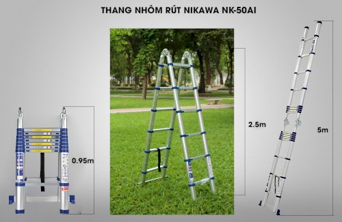 Káº¿t quáº£ hÃ¬nh áº£nh cho Thang nhÃ´m Nikawa NK-50AI