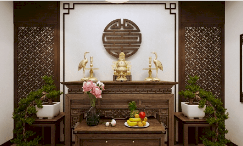 8 mẫu Bàn thờ Phật treo tường thiết kế tinh tế, sang trọng | Công ty Thiết  kế Xây Dựng Thương Mại Dịch vụ Đồng Kim