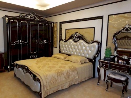 Giường ngủ cổ điển cao cấp giá rẻ bọc nệm G909 (Ảnh 4)