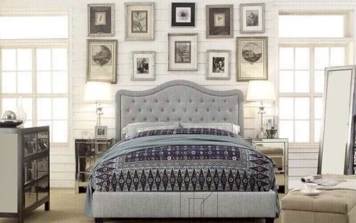 Giường ngủ cổ điển cao cấp giá rẻ bọc nệm G909 (Ảnh 18)