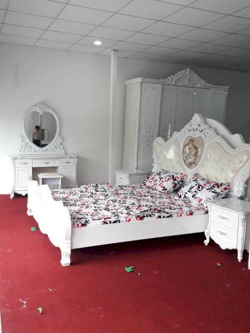 Giường ngủ cổ điển cao cấp giá rẻ bọc nệm G909 (Ảnh 2)