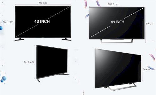 kÃ­ch thÆ°á»c tá»« 43 inch Äáº¿n 49 inch