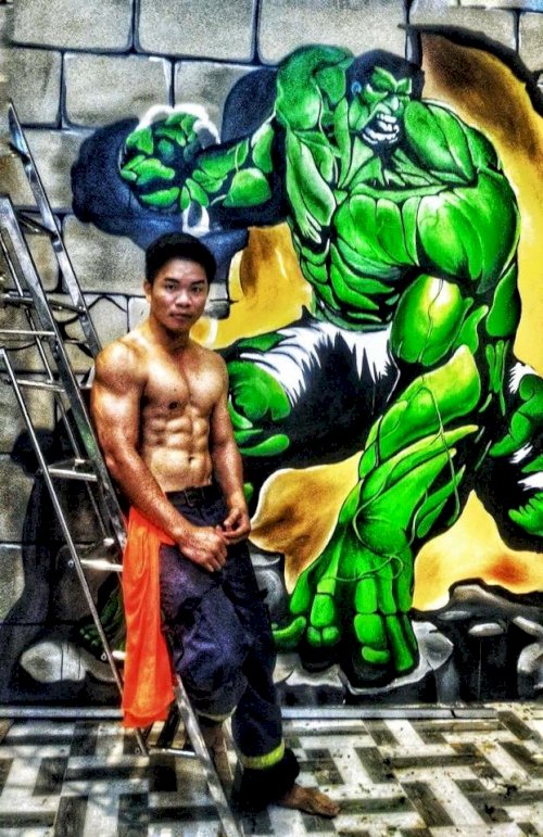Vẽ tranh tường 3D phòng gym tại TP Lào Cai  TT136LHAR  LEHAIS ART