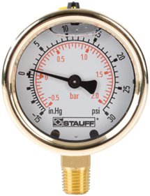 Stauff Hydraulic Diagtronics--Diagnostic Pressure Gauges Type SPG, WPG Series Specifications; Options; Standard Stock Pressure Ranges; Ordering Code Dimensions Adjustable Gauge Fitting EMV