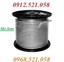 6 Bán cáp lụa bọc nhựa màu đỏ 4 mm,cáp thép bọc nhựa 12 ly,cáp inox 304,tăng đơ inox,ròng rọc inox,rẻ.